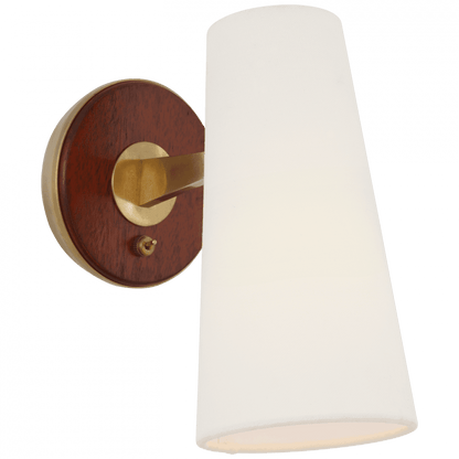 Visual Comfort Signature Olina 10 Hand-Rubbed Antique Brass and Mahogany