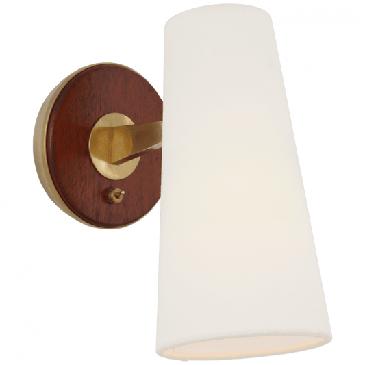 Visual Comfort Signature Olina 10 Hand-Rubbed Antique Brass and Mahogany