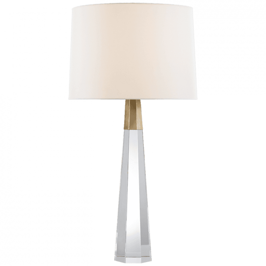 Visual Comfort Signature Olsen Table Lamp Crystal with Brass
