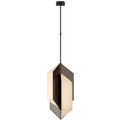 Visual Comfort & Co. Signature Collection Ophelion Medium Pendant, 1-Light, LED, Bronze, Alabaster Shade, Over All Height 66.5" (KW 5722BZ-ALB CTWGV)
