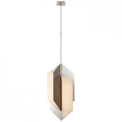 Visual Comfort & Co. Signature Collection Ophelion Medium Pendant, 1-Light, LED, Polished Nickel, Alabaster Shade, Over All Height 66.5" (KW 5722PN-ALB CTVLP)
