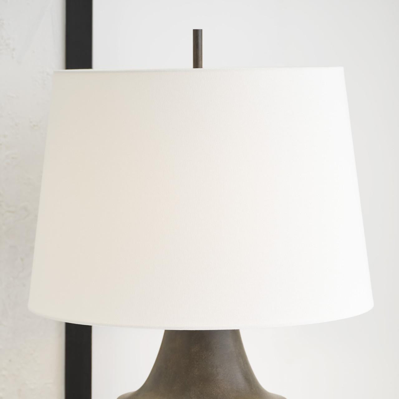 Visual Comfort & Co. Signature Collection Orly Large Table Lamp, 1-Light, LED, Garden Bronze, Linen Shade, 31.5"H (TOB 3415GBZ-L D02U4)