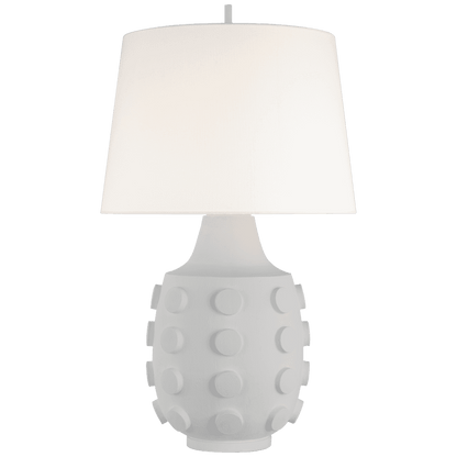 Visual Comfort & Co. Signature Collection Orly Large Table Lamp, 1-Light, LED, Plaster White, Linen Shade, 31.5"H (TOB 3415PW-L D03R6)