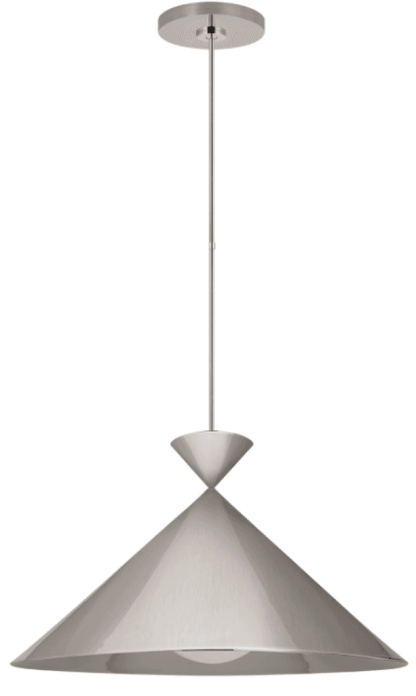 Visual Comfort & Co. Signature Collection Orsay Grande Pendant, 1-Light, Polished Nickel, 30"W (PCD 5220PN-WG D626L)