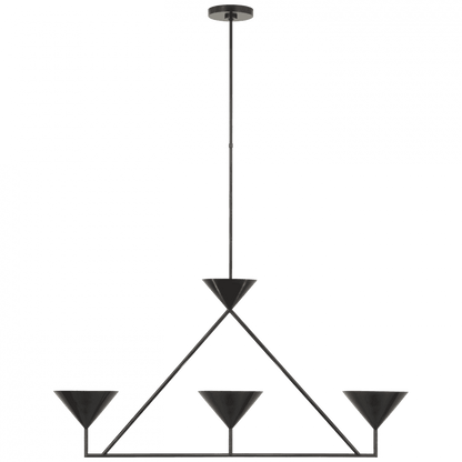 Visual Comfort Signature Orsay Medium Linear Chandelier Bronze