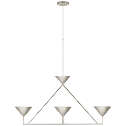Visual Comfort Signature Orsay Medium Linear Chandelier Polished Nickel