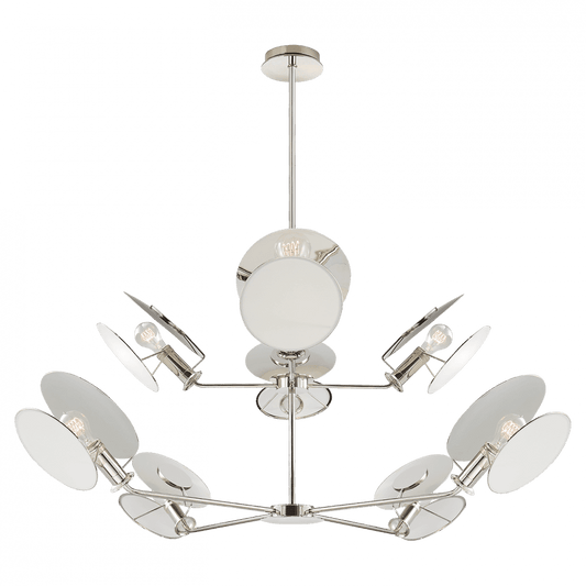 Visual Comfort Signature Osiris Reflector Chandelier Polished Nickel