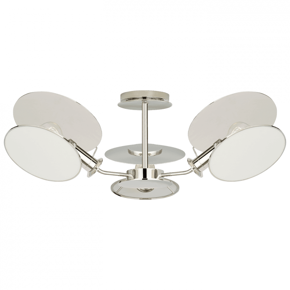 Visual Comfort Signature Osiris Semi-Flush Mount Polished Nickel