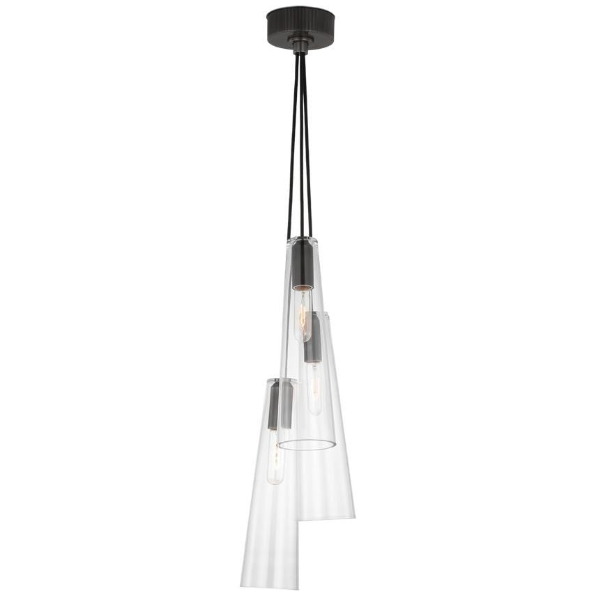 Visual Comfort & Co. Signature Collection Osvaldo 4" Triple Pendant, Visual Comfort & Co. Signature Collection RB 5112BZ-CG N1X5N