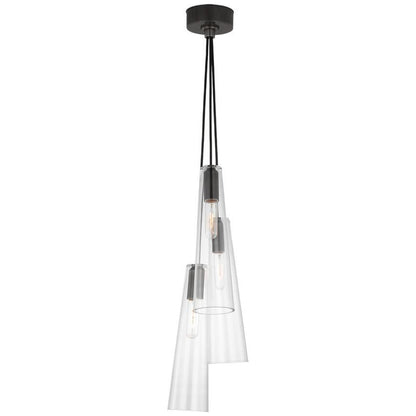 Visual Comfort & Co. Signature Collection Osvaldo 4" Triple Pendant, Visual Comfort & Co. Signature Collection RB 5112BZ-CG N1X5N