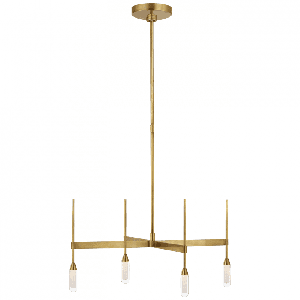 Visual Comfort Signature Overture Medium Downlight Chandelier Natural Brass