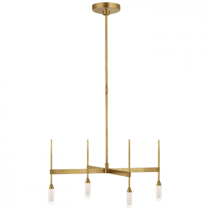 Visual Comfort Signature Overture Medium Downlight Chandelier Natural Brass
