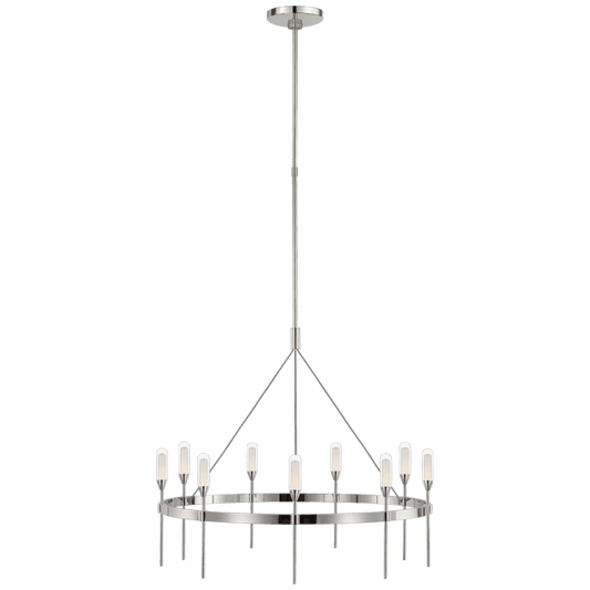 Visual Comfort Signature Overture Medium Ring Chandelier Polished Nickel