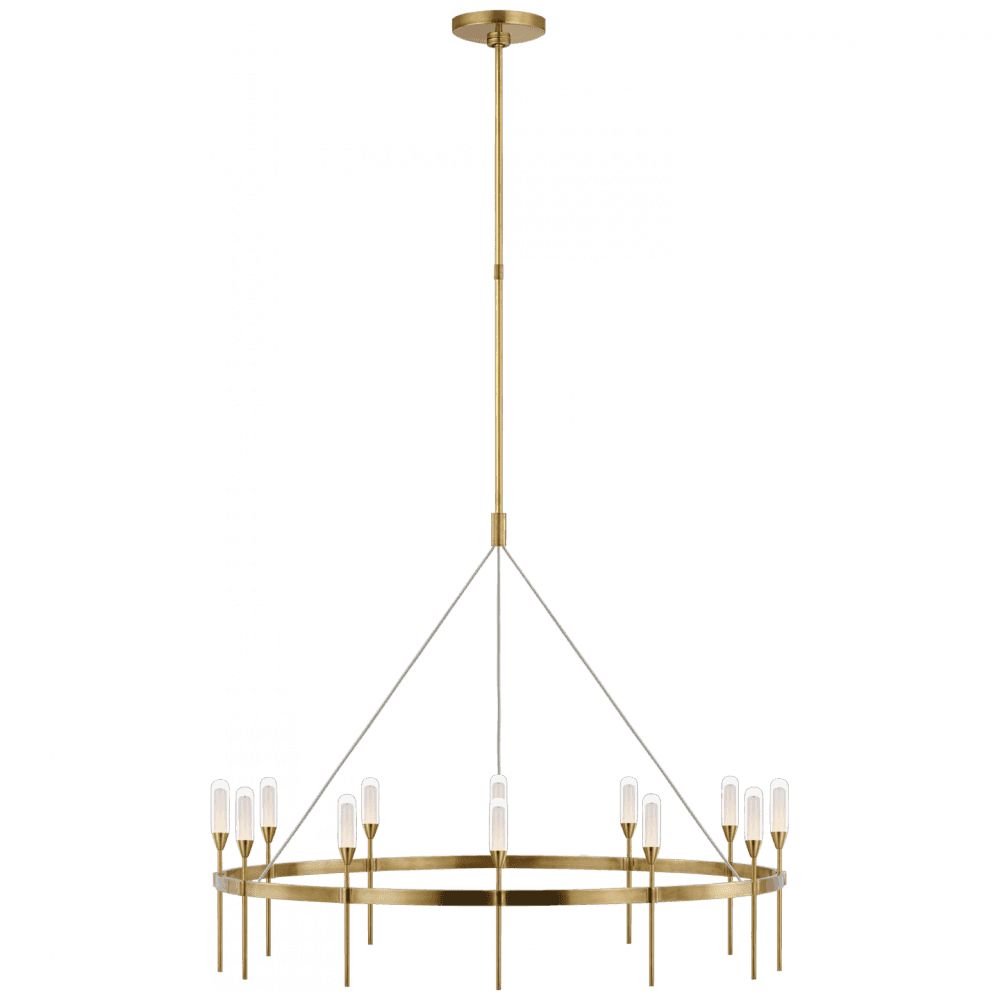 Visual Comfort Signature Overture XL Ring Chandelier Natural Brass