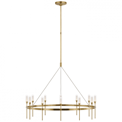 Visual Comfort Signature Overture XL Ring Chandelier Natural Brass