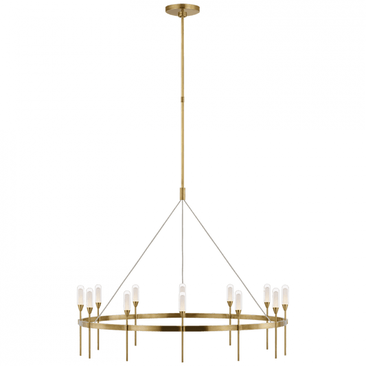 Visual Comfort Signature Overture XL Ring Chandelier Natural Brass