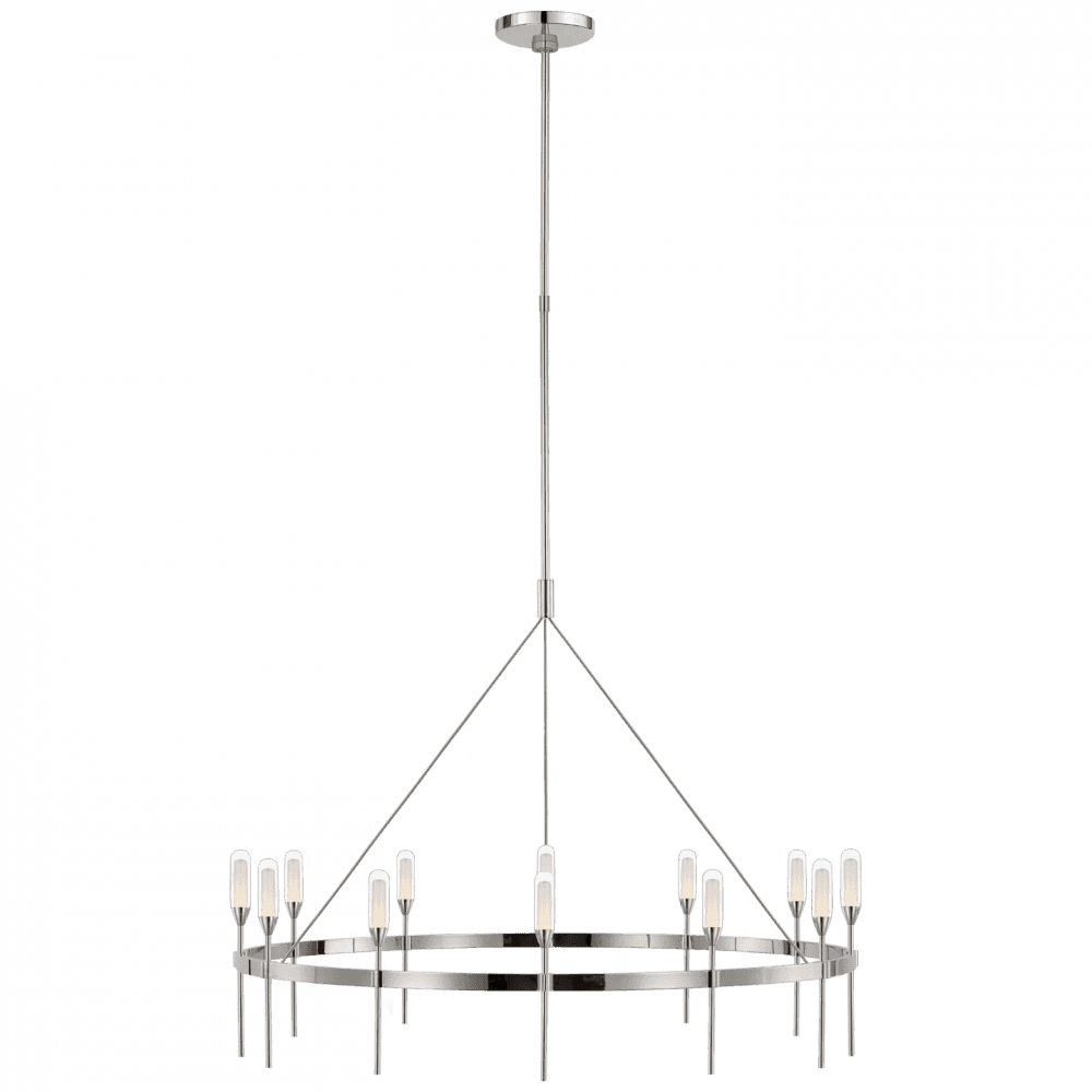 Visual Comfort Signature Overture XL Ring Chandelier Polished Nickel