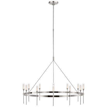 Visual Comfort Signature Overture XL Ring Chandelier Polished Nickel