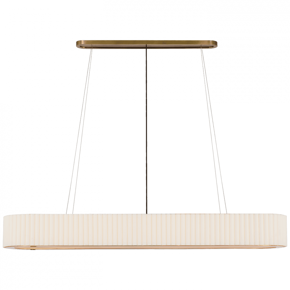 Visual Comfort Signature Palati Extra Large Linear Chandelier Hand-Rubbed Antique Brass