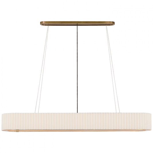 Visual Comfort Signature Palati Extra Large Linear Chandelier Hand-Rubbed Antique Brass