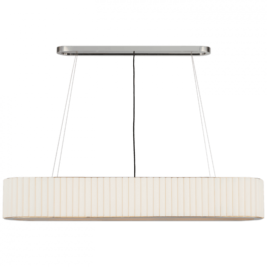 Visual Comfort Signature Palati Large Linear Chandelier Polished Nickel