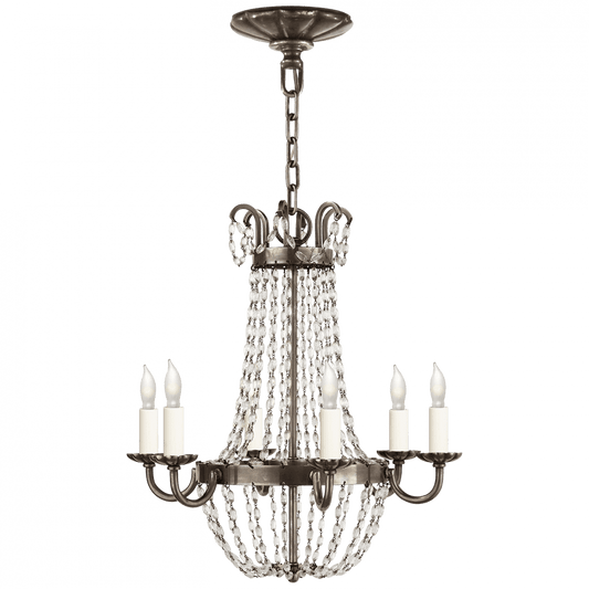 Visual Comfort & Co. Signature Collection Paris Flea Market Chandelier, 6-Light, Sheffield Silver, 16.25"W (CHC 1407SHS-SG 2FV5E)