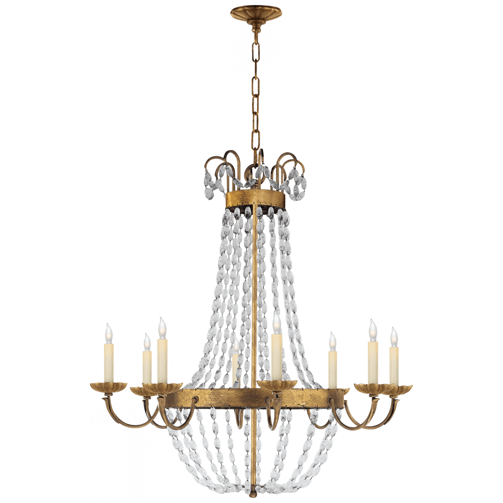 Visual Comfort Signature Paris Large Chandelier Polished Nickel