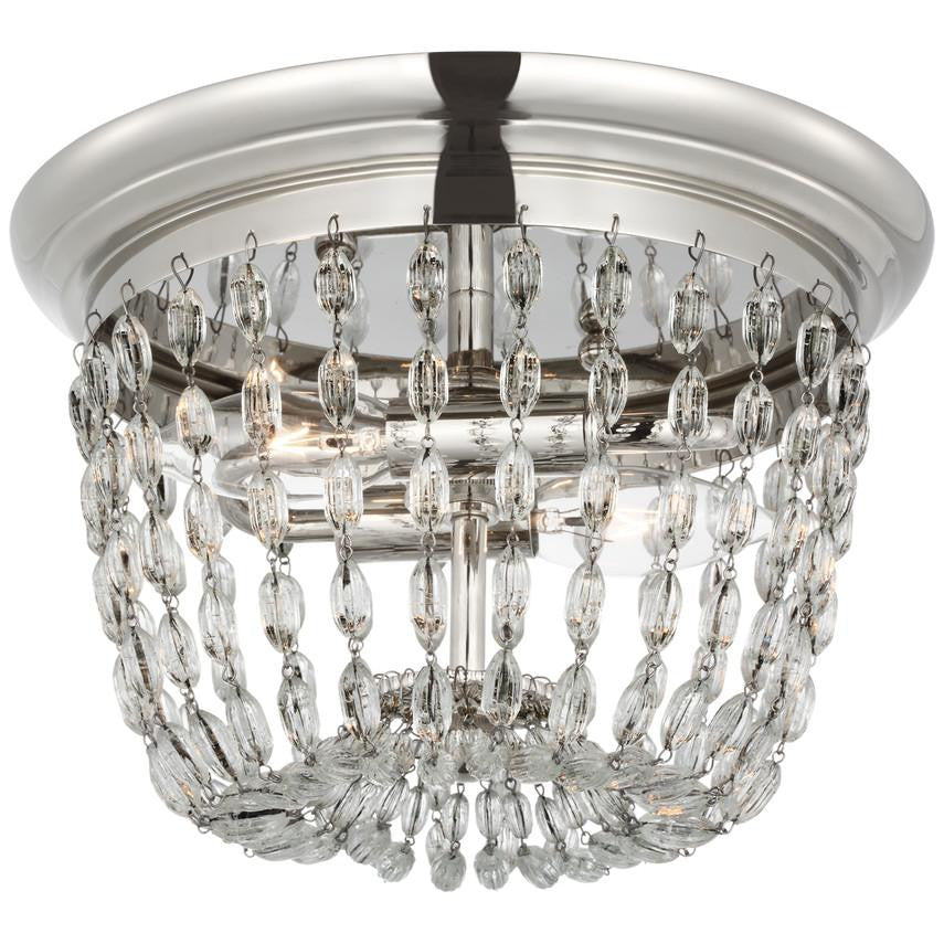 Visual Comfort Signature Paris Flea Market Small Flush Mount Polished Nickel