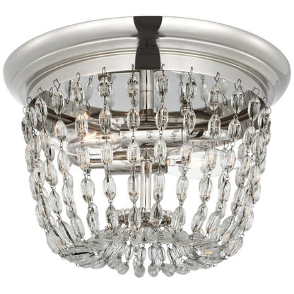 Visual Comfort Signature Paris Flea Market Small Flush Mount Polished Nickel