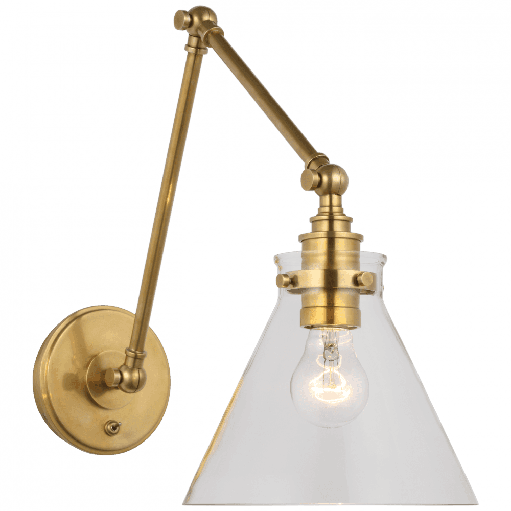 Visual Comfort Signature Parkington Double Library Wall Light Antique-Burnished Brass
