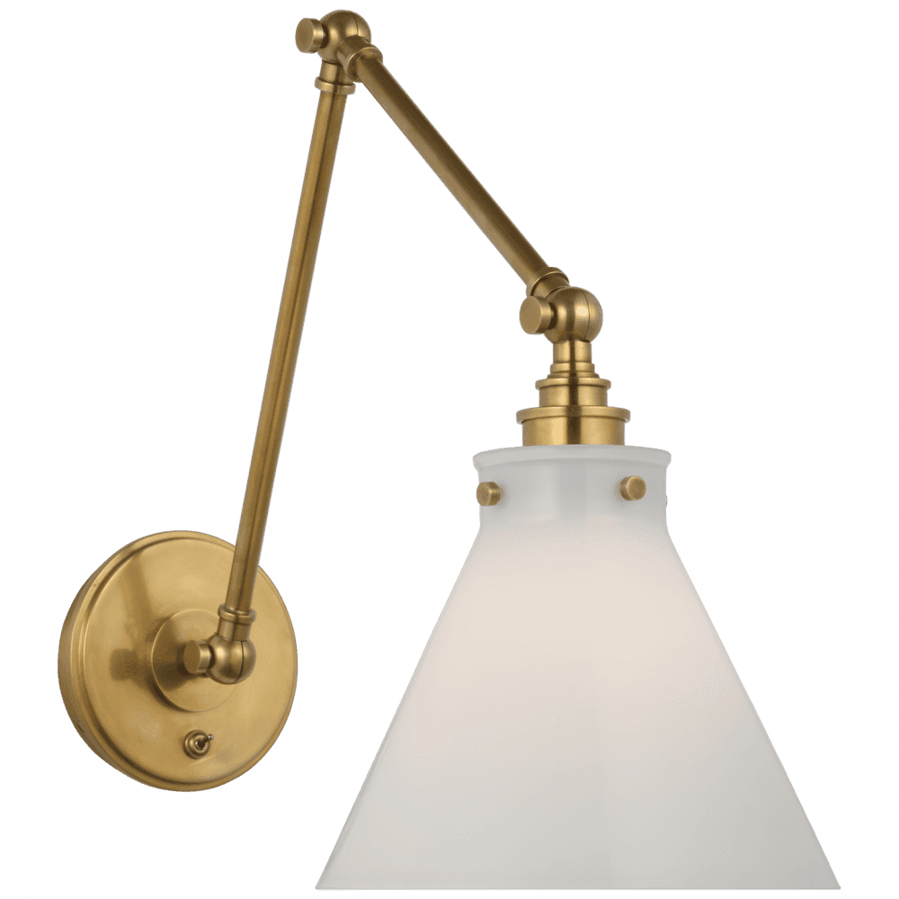 Visual Comfort Signature Parkington Double Library Wall Light Antique-Burnished Brass
