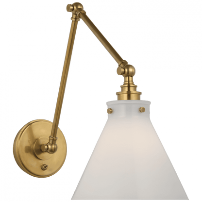 Visual Comfort Signature Parkington Double Library Wall Light Antique-Burnished Brass