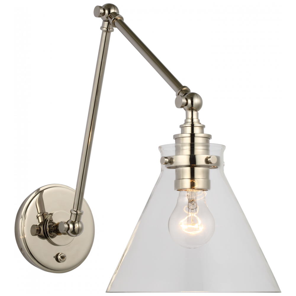 Visual Comfort Signature Parkington Double Library Wall Light Polished Nickel