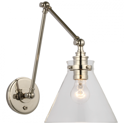 Visual Comfort Signature Parkington Double Library Wall Light Polished Nickel