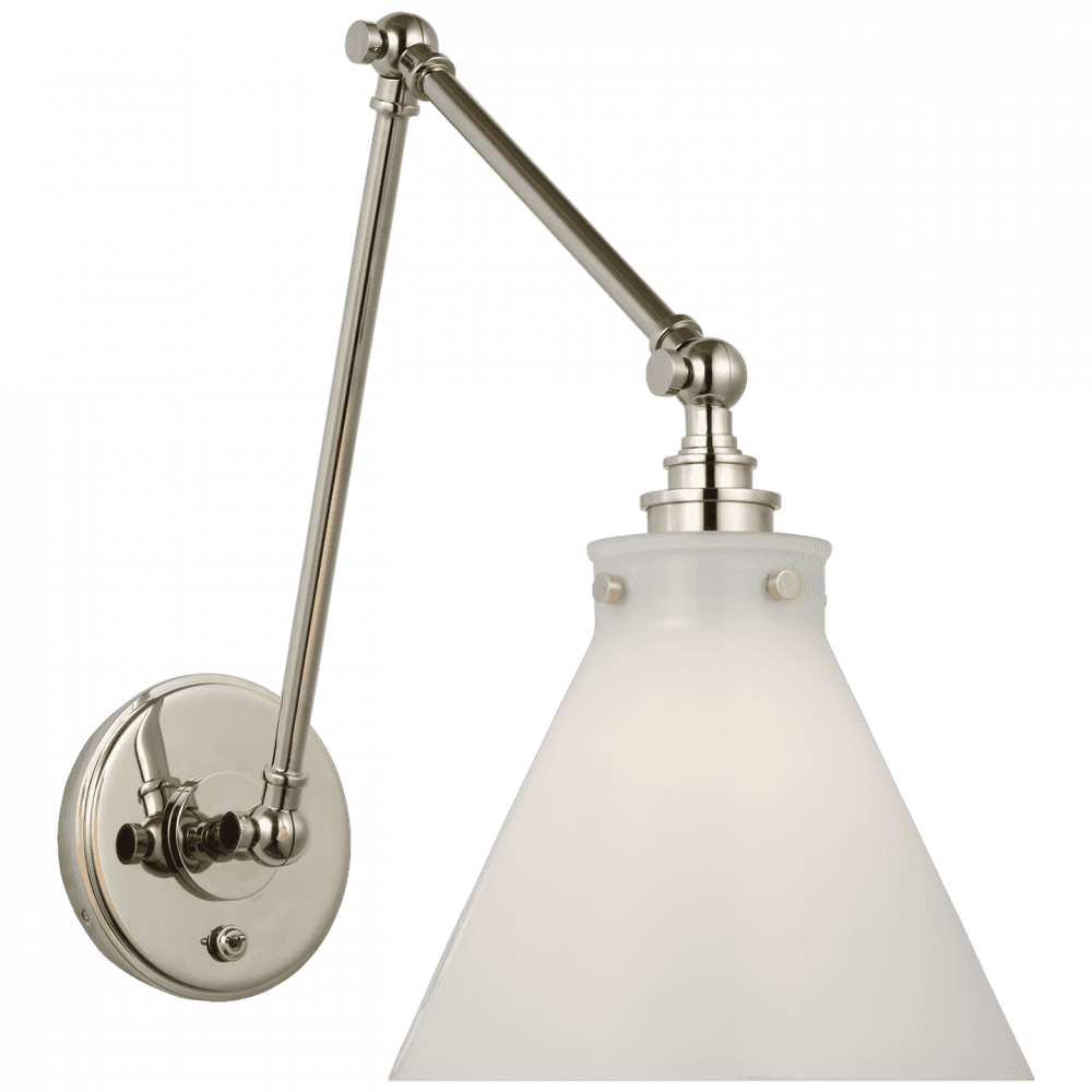 Visual Comfort Signature Parkington Double Library Wall Light Polished Nickel