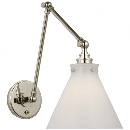 Visual Comfort Signature Parkington Double Library Wall Light Polished Nickel