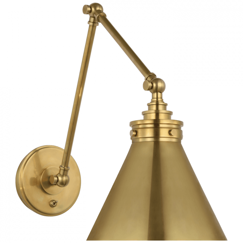 Visual Comfort Signature Parkington Double Library Wall Light Antique-Burnished Brass