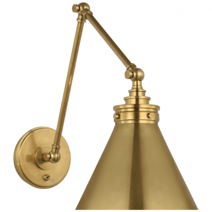 Visual Comfort Signature Parkington Double Library Wall Light Antique-Burnished Brass