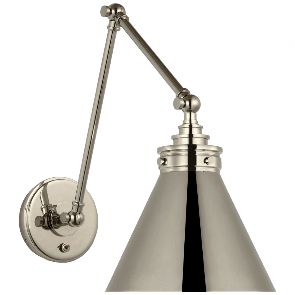 Visual Comfort Signature Parkington Double Library Wall Light Polished Nickel