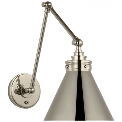 Visual Comfort Signature Parkington Double Library Wall Light Polished Nickel
