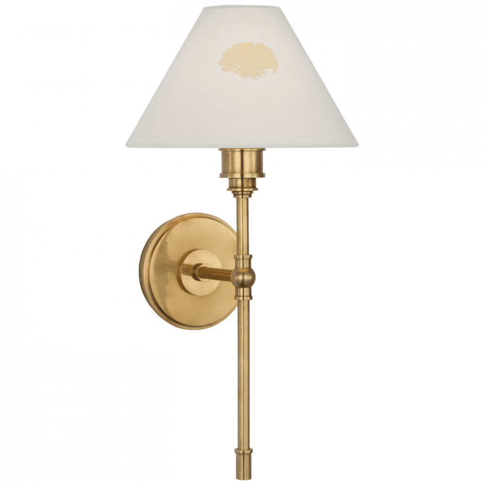Visual Comfort Signature Parkington Large Tail Sconce Antique-Burnished Brass
