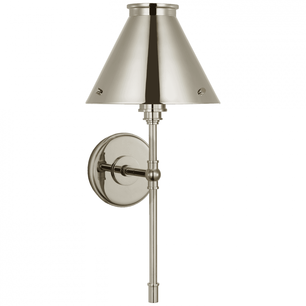 Visual Comfort Signature Parkington Large Tail Sconce Polished Nickel