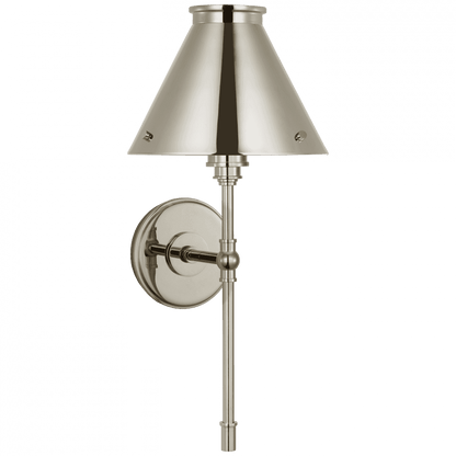 Visual Comfort Signature Parkington Large Tail Sconce Polished Nickel