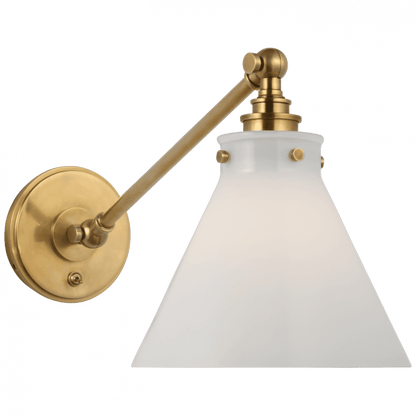 Visual Comfort Signature Parkington Single Library Wall Light Polished Nickel