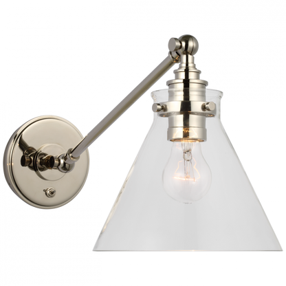Visual Comfort Signature Parkington Single Library Wall Light Antique-Burnished Brass