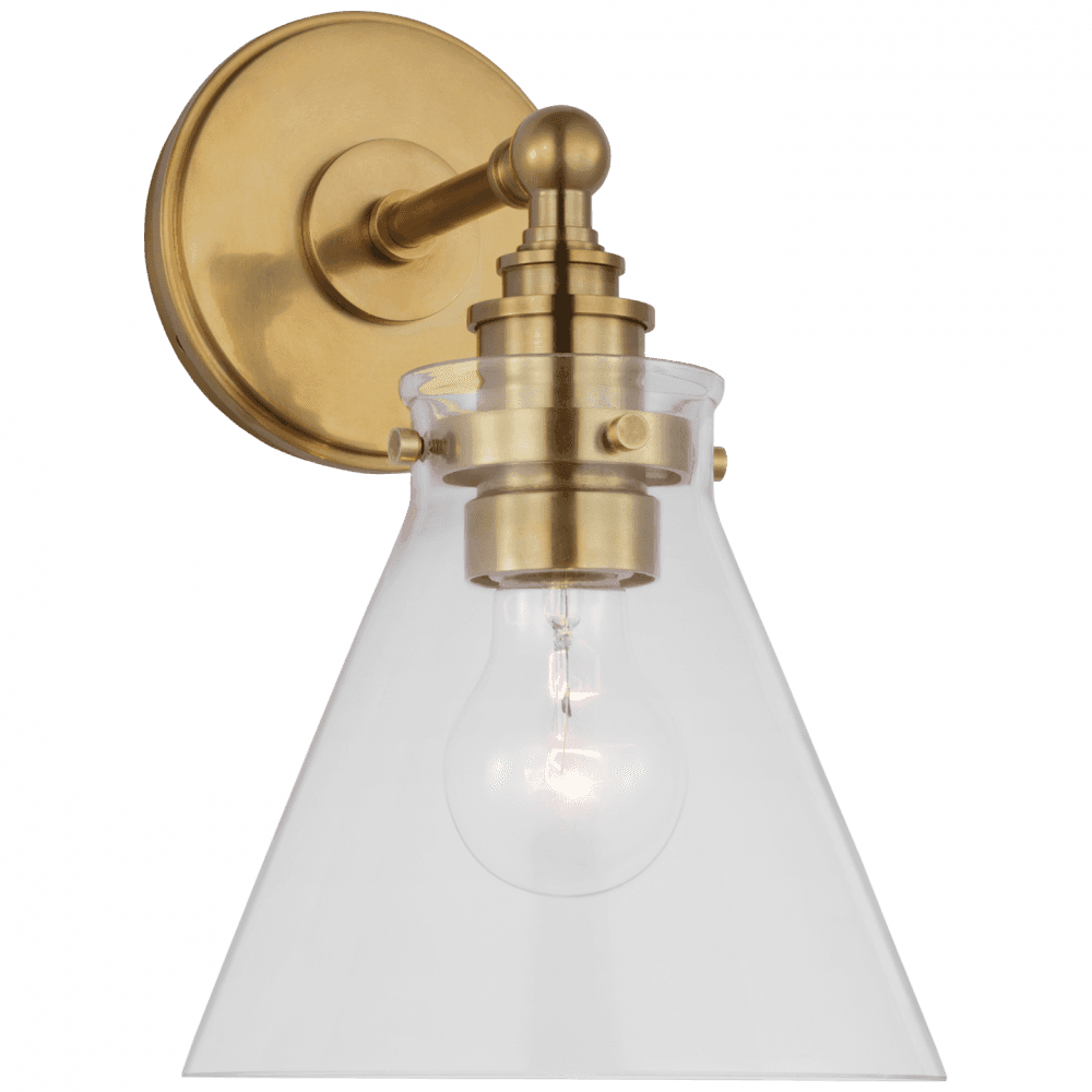 Visual Comfort Signature Parkington Small Single Wall Light Antique-Burnished Brass