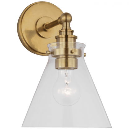 Visual Comfort Signature Parkington Small Single Wall Light Antique-Burnished Brass