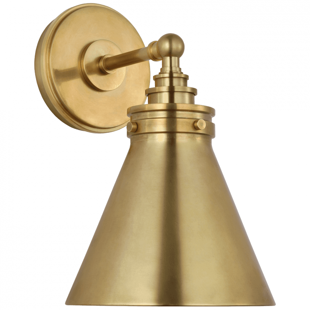 Visual Comfort Signature Parkington Small Single Wall Light Antique-Burnished Brass