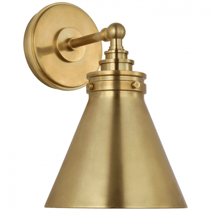 Visual Comfort Signature Parkington Small Single Wall Light Antique-Burnished Brass