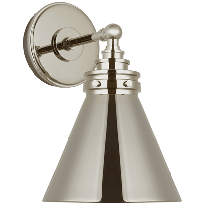 Visual Comfort Signature Parkington Small Single Wall Light Polished Nickel